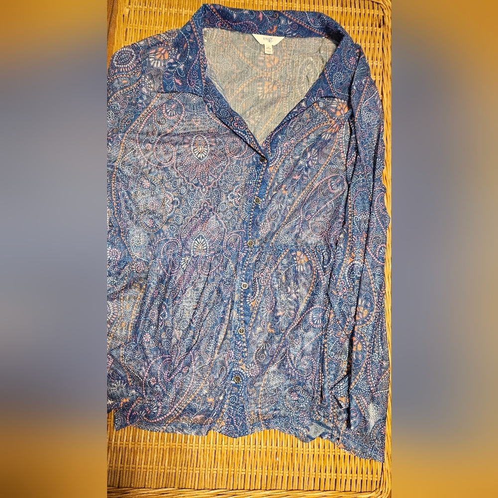 Nwot Paisley Sheer Blouse